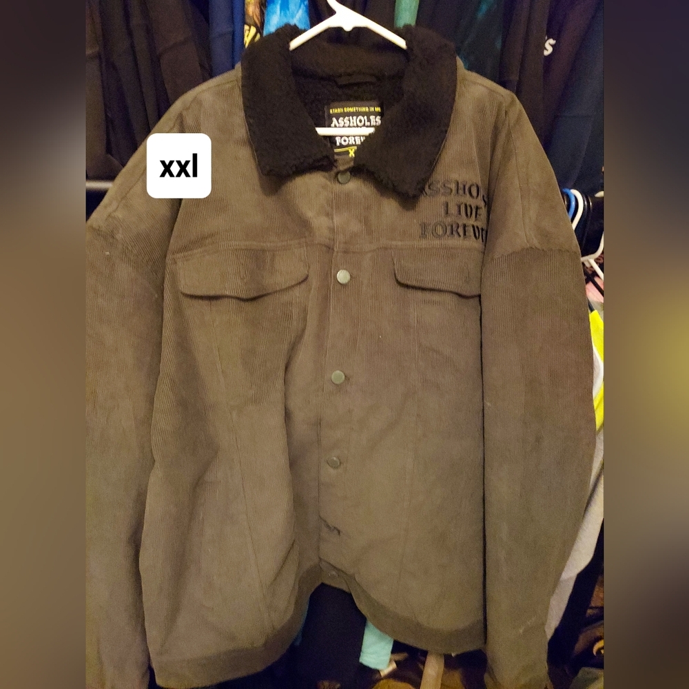 Assholes live forever corduroy jacket